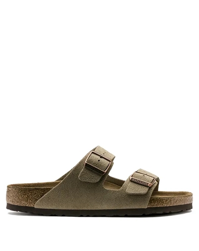 Birkenstock - Arizona SF Suede Leather Sandal - Taupe